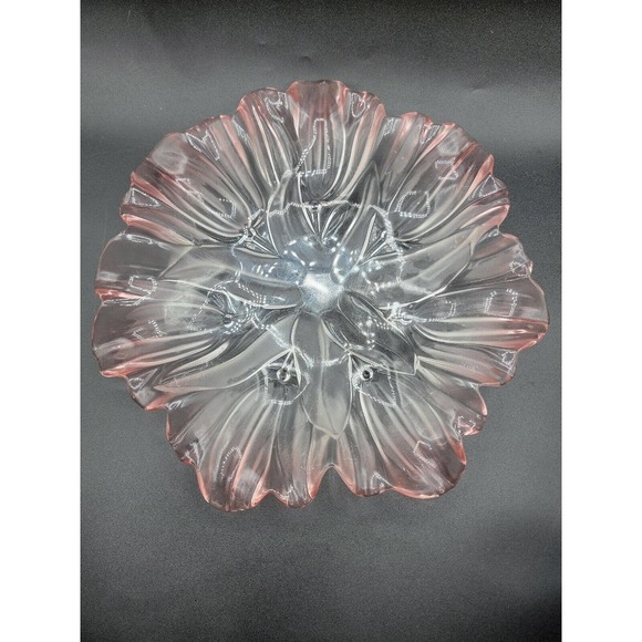 Mikasa Other - Mikasa Walther Frosted Glass Pink Tulip Dish/Platter Vintage